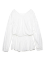 【emmi atelier】ウエストシャーリングブラウス/WHT