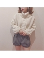 【lottie made】check bloomers short pants/チェックブラック