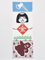 【カヤ】金太郎すもう手ぬぐい/カラフル