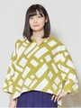 【カヤ】石畳文様トップス/マスタード