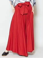 【カヤ】単衣（ひとえ）貫頭衣ロングスカート/レッド