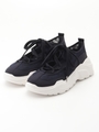 【ストレスフリー】レースアップ×メッシュスニーカー/NAVY