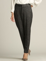 【セットアップ】ヘリンボーンジャージ テーパードパンツ/ブラック系その他