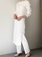 【セットアップ対応】スプリングリブ3WAYカーディガン/WHITE