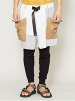 【チャイハネ】パッチワークMEN'Sハーフパンツ/ホワイト