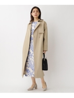 【ママスーツ/入学式　スーツ/卒業式　スーツ】コットンテンセルツイルトレンチコート/ベージュ(052)