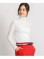 【吸湿発熱】ロゴプリントハイネックインナー/ホワイト(102)