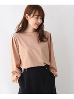 【洗える・34(SS)、42(LL)WEB限定サイズ】デザインスリーブ　プルオーバーカットソー/ベージュ(052)