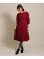 【美人百花11月号掲載/SS-Lサイズあり】ウールライクジョーゼット/ボルドー(064)