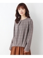 ＜WEB限定・LLサイズあり＞ゴールドパーツ付き カットソー/ダークブラウン(243)