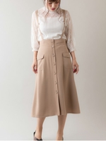 ★2WAY★サスペンダー付スカート（9R10-09122）/ベージュ