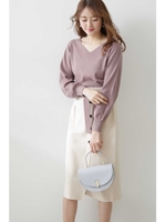 ◆ポケットタイトニットセットアップ/モカ1(051)