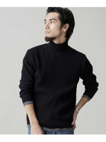 ＪＡＰＡＮ　ＭＡＤＥ　リブタートル切替ニット/ネイビー(120)