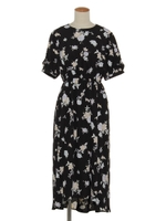 Ｏヴィンテージフラワーワンピース/ブラック