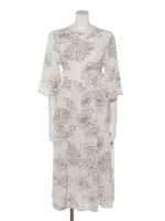 アート柄プリーツOP/ピンホワイト