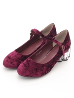 アクリルヒールベロアshoes/WIN