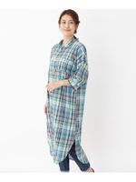 アソートコットンシャツワンピース/ネイビー(393)