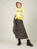 アニマル柄プリーツスカート/ブラック