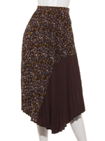 イレヘムプリーツスカート/BROWN