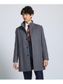 ウールカシミヤスタンドカラーコート/ダークグレー(413)