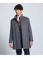 ウールカシミヤスタンドカラーコート/ダークグレー(413)
