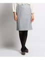 ウールブレンドタイトスカート/ライトグレー(911)