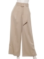 ウール風カルゼワイドパンツ/ベージュ