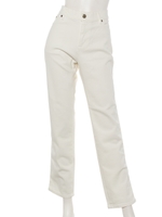 オーガニックコットン混ストレッチボーイフレンドデニム/ホワイト