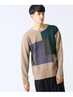 カサネ柄 ミラノリブクルーネックニットソー/ベージュ(552)