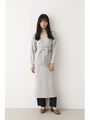 カシュクールサッシュベルトニットワンピース/L/GRY1
