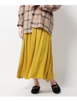 ギャザーマキシスカート/マスタード(033)