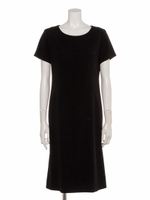 クレープサテンタイトワンピース/黒