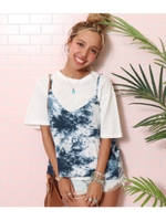 グラデーションキャミ付Tシャツ/ネイビー(018)