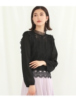 コードレースブラウス/ブラック(027)