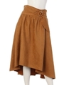 サークルバックルフレアスカート/キャメル