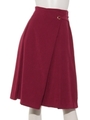 サテンスムーススカート/ワイン