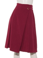 サテンスムーススカート/ワイン