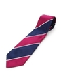 サテンモガ レジメンタルタイ[ メンズ タイ ストライプ ギフト ]/ラズベリーピンク(373)