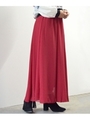 シフォンフレアマキシスカート/ワインレッド