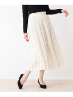 シャイニーランダムプリーツスカート/ナチュラル(050)