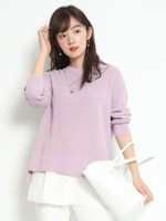 シャツレイヤードニット/ラベンダー