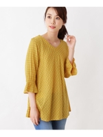 シャドーチェック　ブラウス/マスタード(033)