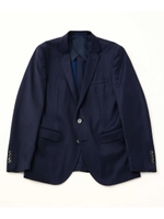 シルク混ベネシャンシングルジャケット（セットアップ/スリーピース対応）/ブルー(110)