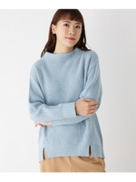 シンプルボトルネックニット/ライトブルー(091)