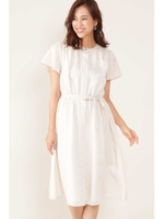 ジオメトリックプリントワンピース/グレー(020)