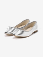スクエアトゥソフトバレエシューズ/シルバー
