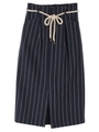 ストライプタイトスカート/ネイビー