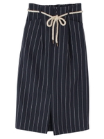 ストライプタイトスカート/ネイビー