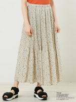 スヌーピードット柄消しプリーツスカート/生成