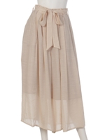 スラブタックギャザースカウチョ/ベージュ